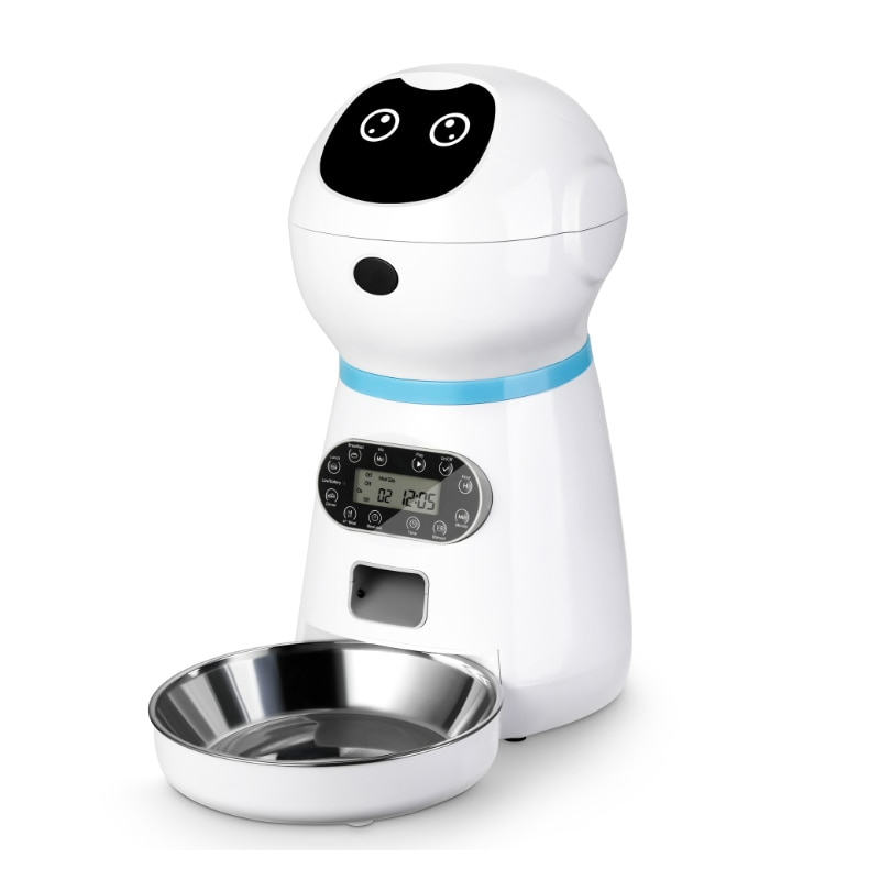 Automatic Pet Feeder with Voice Recorder & Programmable Meals