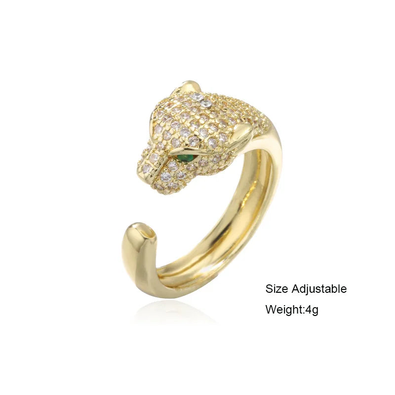 CZ Leopard Head Open Ring - additional view 26