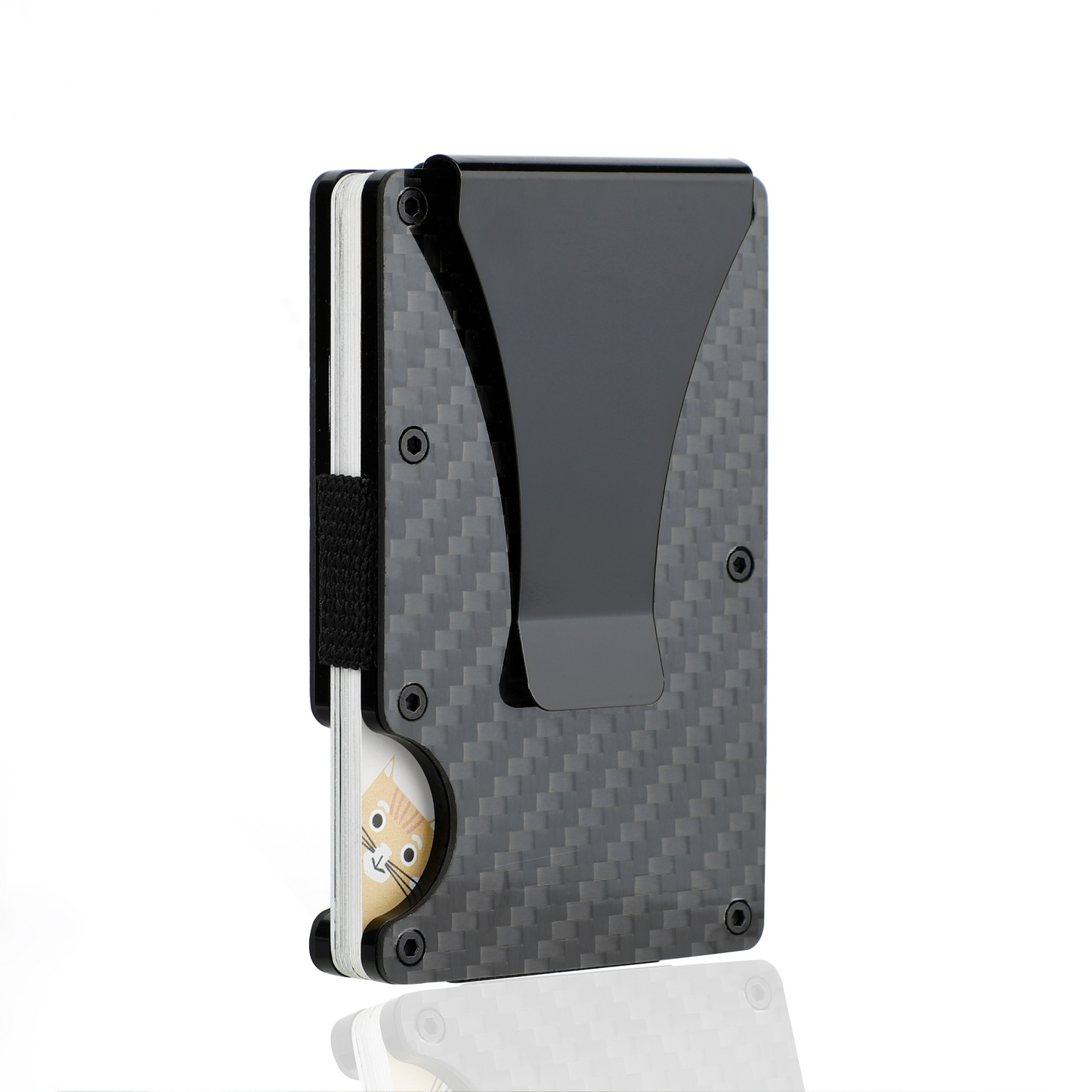 RFID Blocking Slim Carbon Fiber Wallet with Money Clip