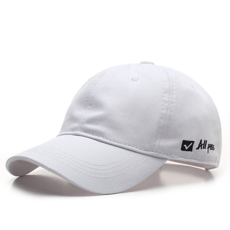 Soft Cotton Baseball Cap with Side Letter Embroidery Adjustable