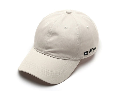 Soft Cotton Baseball Cap with Side Letter Embroidery Adjustable