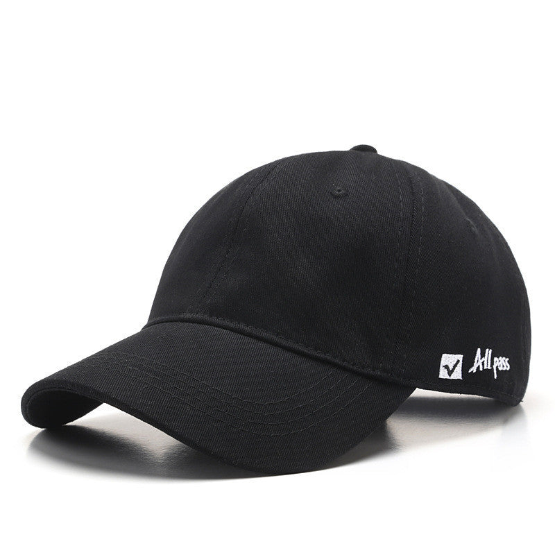 Soft Cotton Baseball Cap with Side Letter Embroidery Adjustable