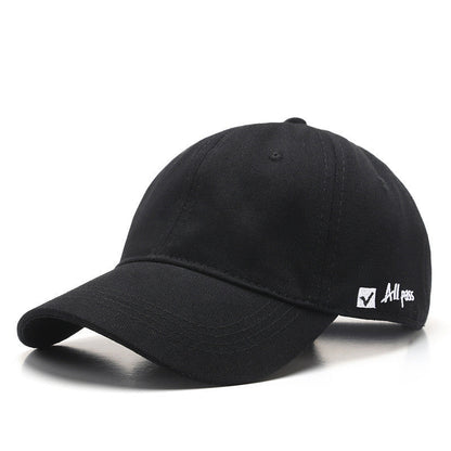 Soft Cotton Baseball Cap with Side Letter Embroidery Adjustable