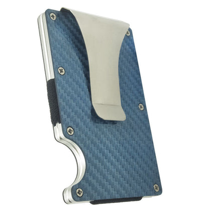 RFID Blocking Slim Carbon Fiber Wallet with Money Clip