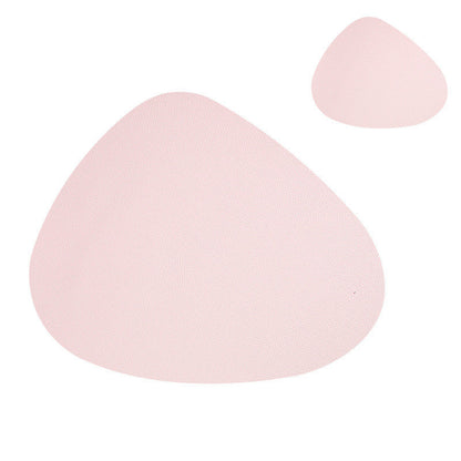Oval PU Leather Placemat & Coaster Set Waterproof Table Mat