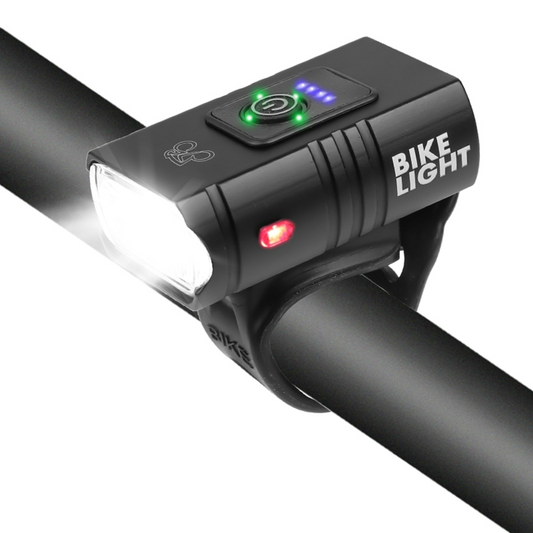 USB Rechargeable LED Bicycle Front Light Waterproof 6 Modes