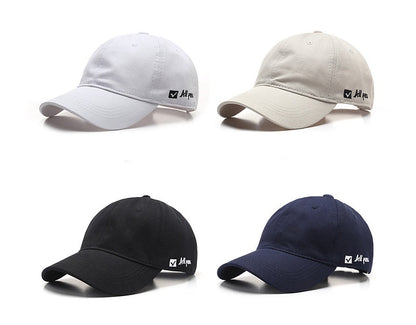 Soft Cotton Baseball Cap with Side Letter Embroidery Adjustable