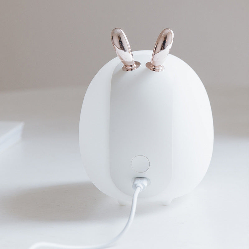 Cartoon Deer LED Night Light USB Rechargeable Silicone Bedside Lamp