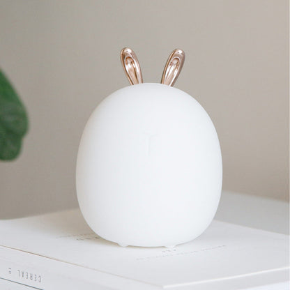 Cartoon Deer LED Night Light USB Rechargeable Silicone Bedside Lamp