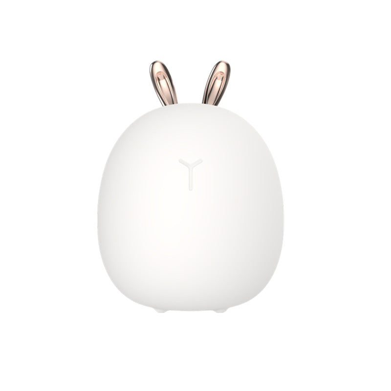 Cartoon Deer LED Night Light USB Rechargeable Silicone Bedside Lamp