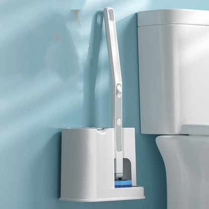 Wall Mounted Disposable Toilet Brush with Cleaning Refills Kit