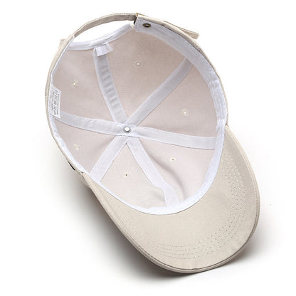 Soft Cotton Baseball Cap with Side Letter Embroidery Adjustable