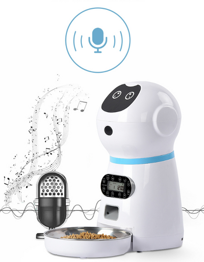 Automatic Pet Feeder with Voice Recorder & Programmable Meals