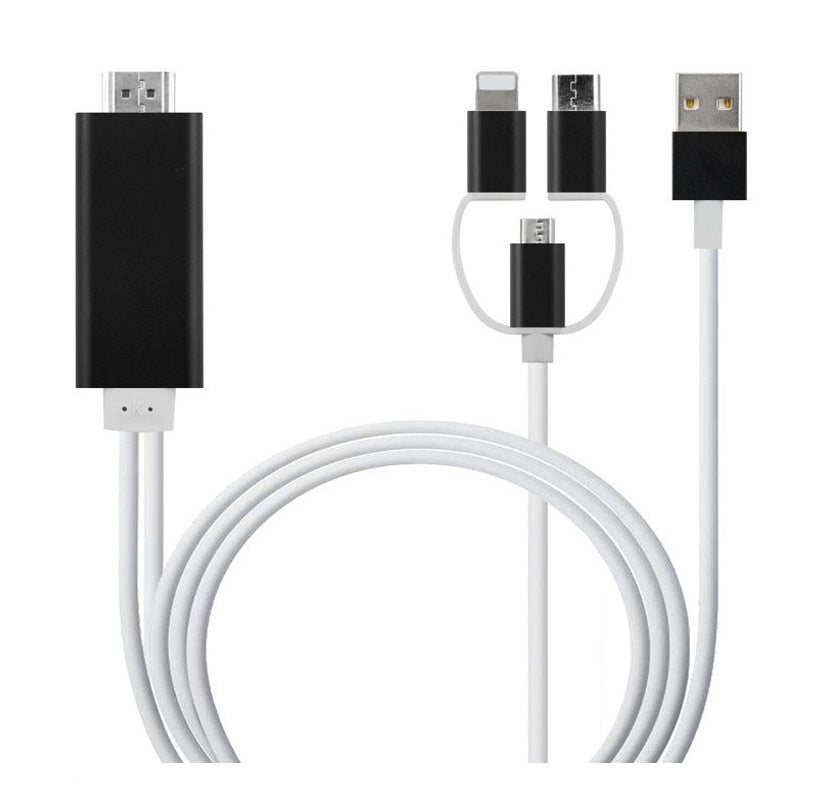 3-in-1 USB-C to HDMI Adapter Cable with Charging Port 2M