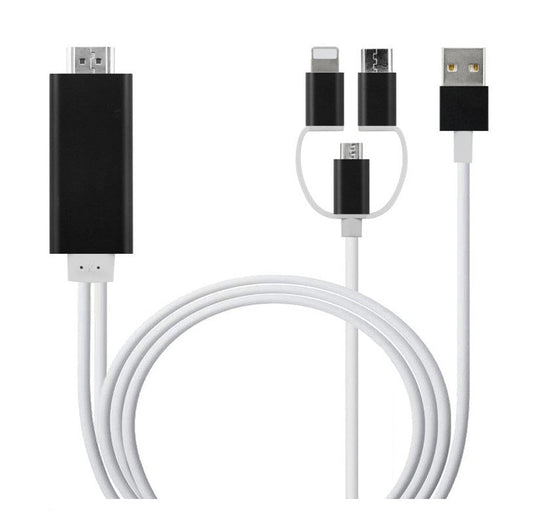 3-in-1 USB-C to HDMI Adapter Cable with Charging Port 2M