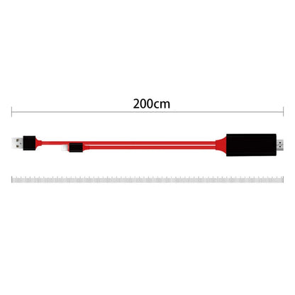 3-in-1 USB-C to HDMI Adapter Cable with Charging Port 2M