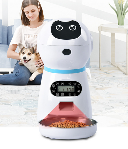 Automatic Pet Feeder with Voice Recorder & Programmable Meals