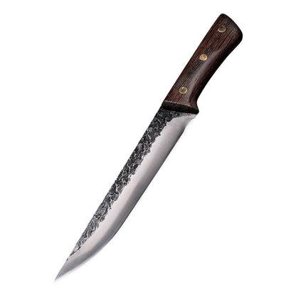 Hand Forged Chef Knife High Carbon Steel with Leather Sheath