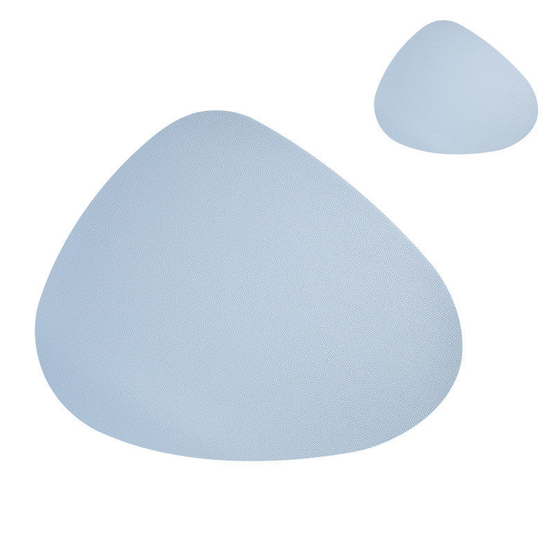 Oval PU Leather Placemat & Coaster Set Waterproof Table Mat