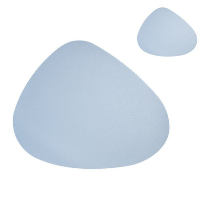 Oval PU Leather Placemat & Coaster Set Waterproof Table Mat