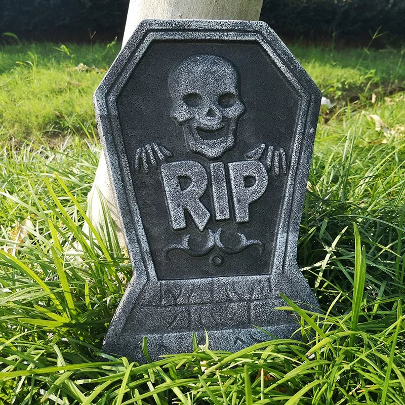 4-Piece Halloween Tombstone Graveyard Decor 🎃