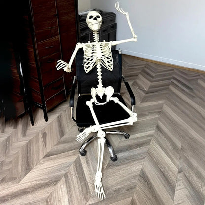 Life-Size Posable Human Skeleton Halloween Decor