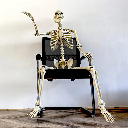 Life-Size Posable Human Skeleton Halloween Decor