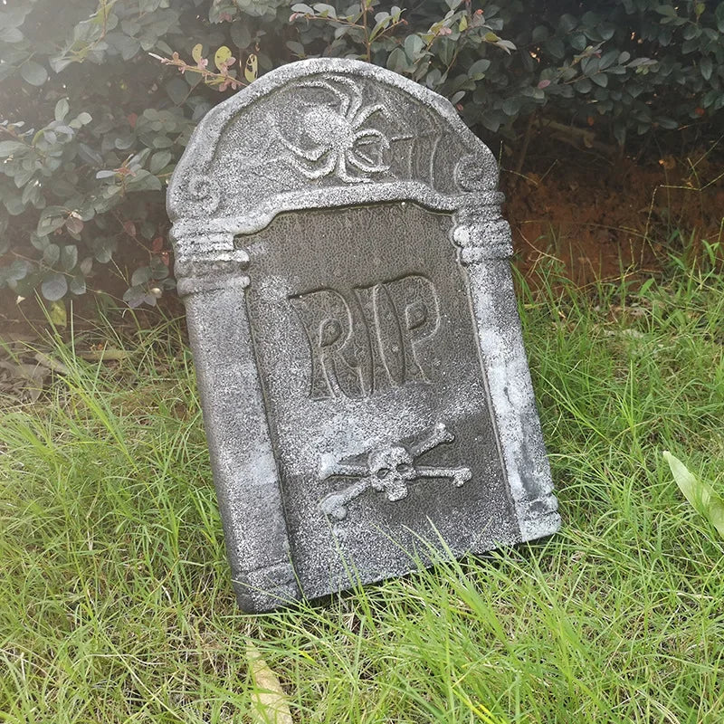 4-Piece Halloween Tombstone Graveyard Decor 🎃