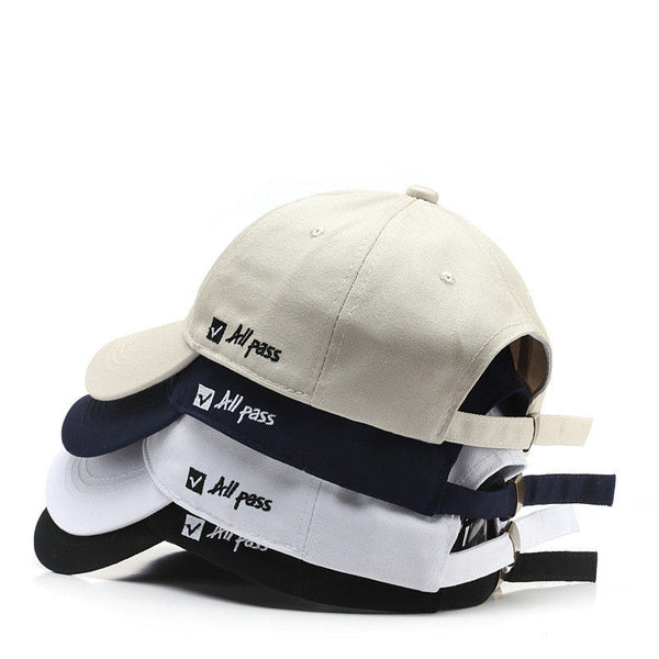 Soft Cotton Baseball Cap with Side Letter Embroidery Adjustable