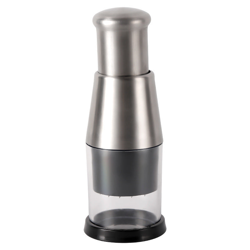 Manual Garlic Press & Vegetable Chopper Stainless Steel Crusher