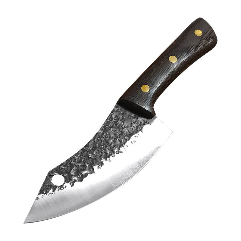 Hand Forged Chef Knife High Carbon Steel with Leather Sheath