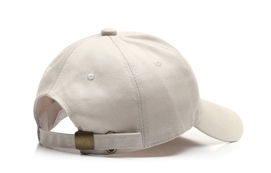 Soft Cotton Baseball Cap with Side Letter Embroidery Adjustable