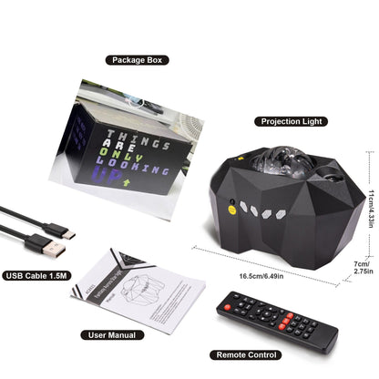 USB Bluetooth Ocean Wave Star Projector Night Light with Remote