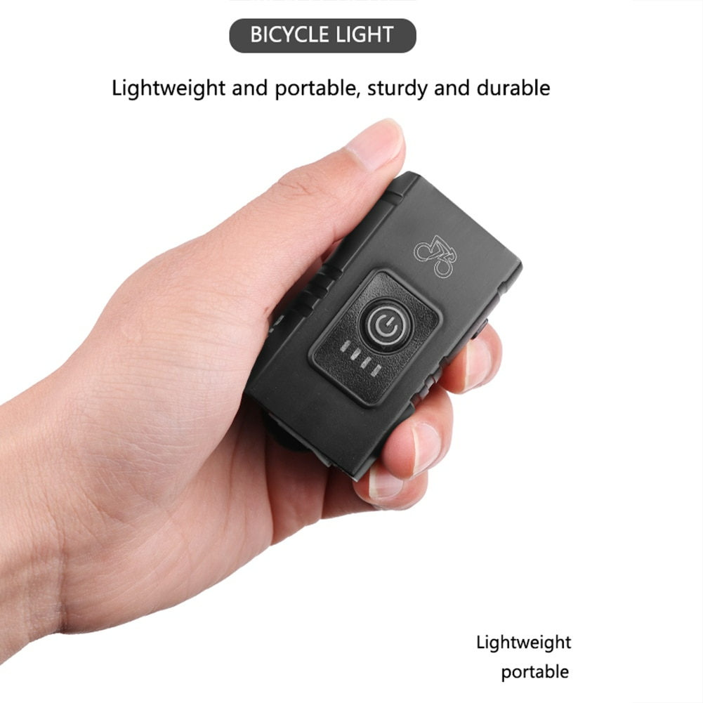USB Rechargeable LED Bicycle Front Light Waterproof 6 Modes