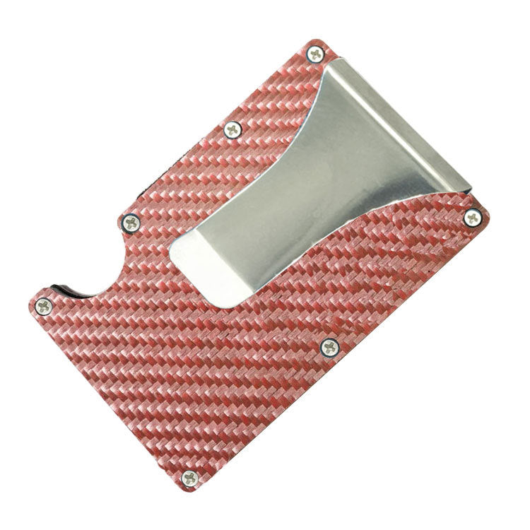 RFID Blocking Slim Carbon Fiber Wallet with Money Clip