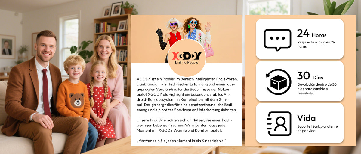 XGODY Android LED Projector - what's included