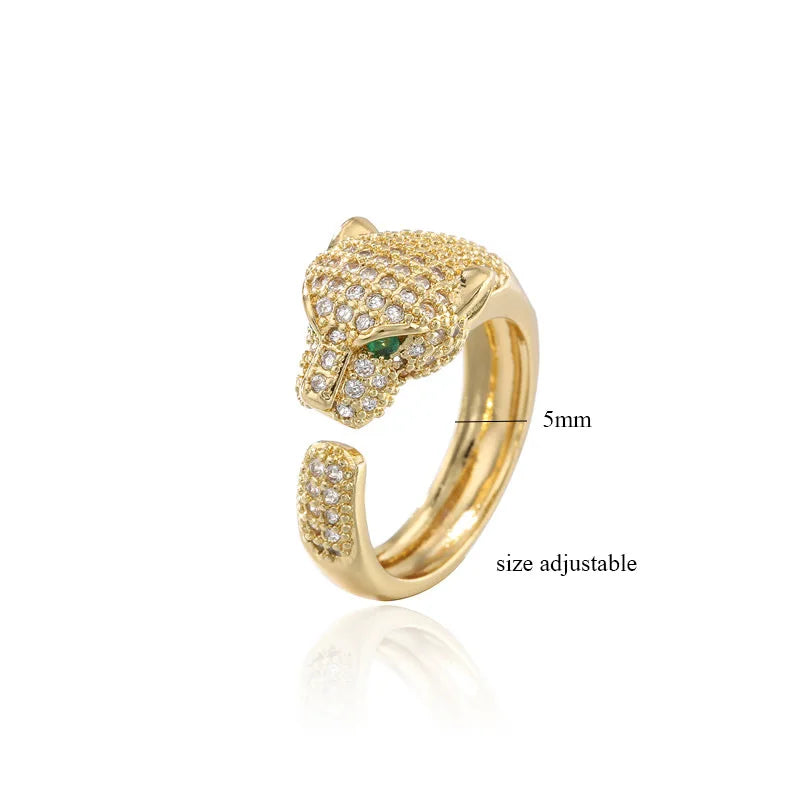 CZ Leopard Head Open Ring - what's included