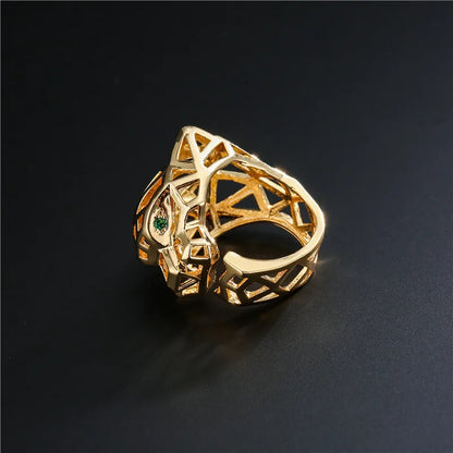 CZ Leopard Head Open Ring - additional view 11