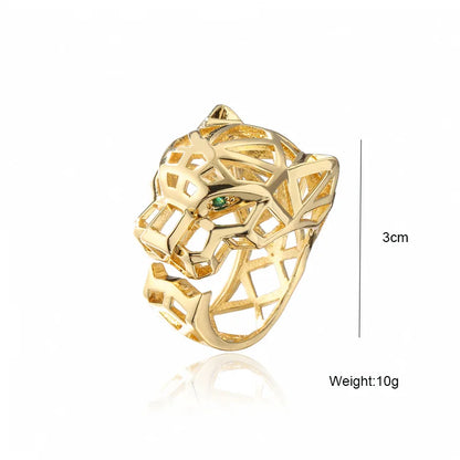CZ Leopard Head Open Ring - additional view 9