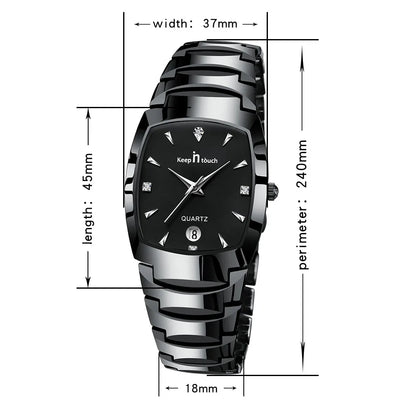 Men's Rectangle Quartz Dress Watch - product features