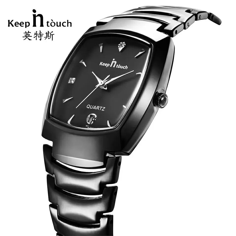 Men's Rectangle Quartz Dress Watch - main product view