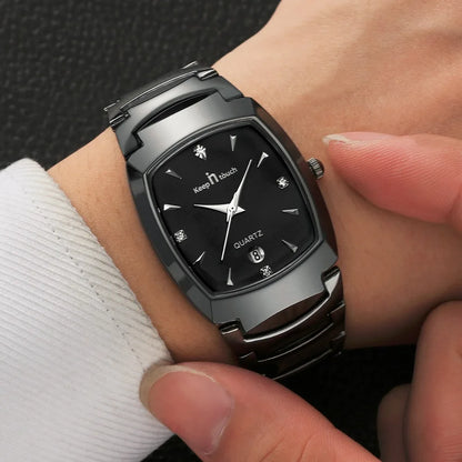 Men's Rectangle Quartz Dress Watch - side view
