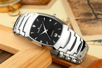 Men's Rectangle Quartz Dress Watch - back view