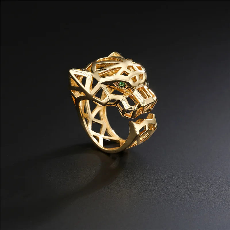 CZ Leopard Head Open Ring - additional view 10