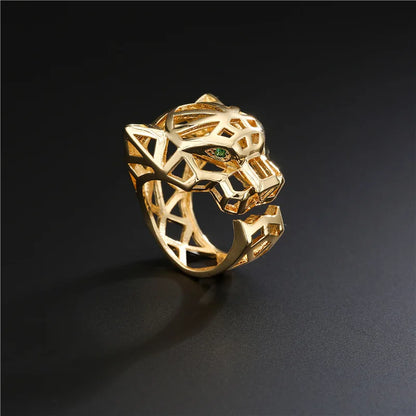 CZ Leopard Head Open Ring - additional view 10