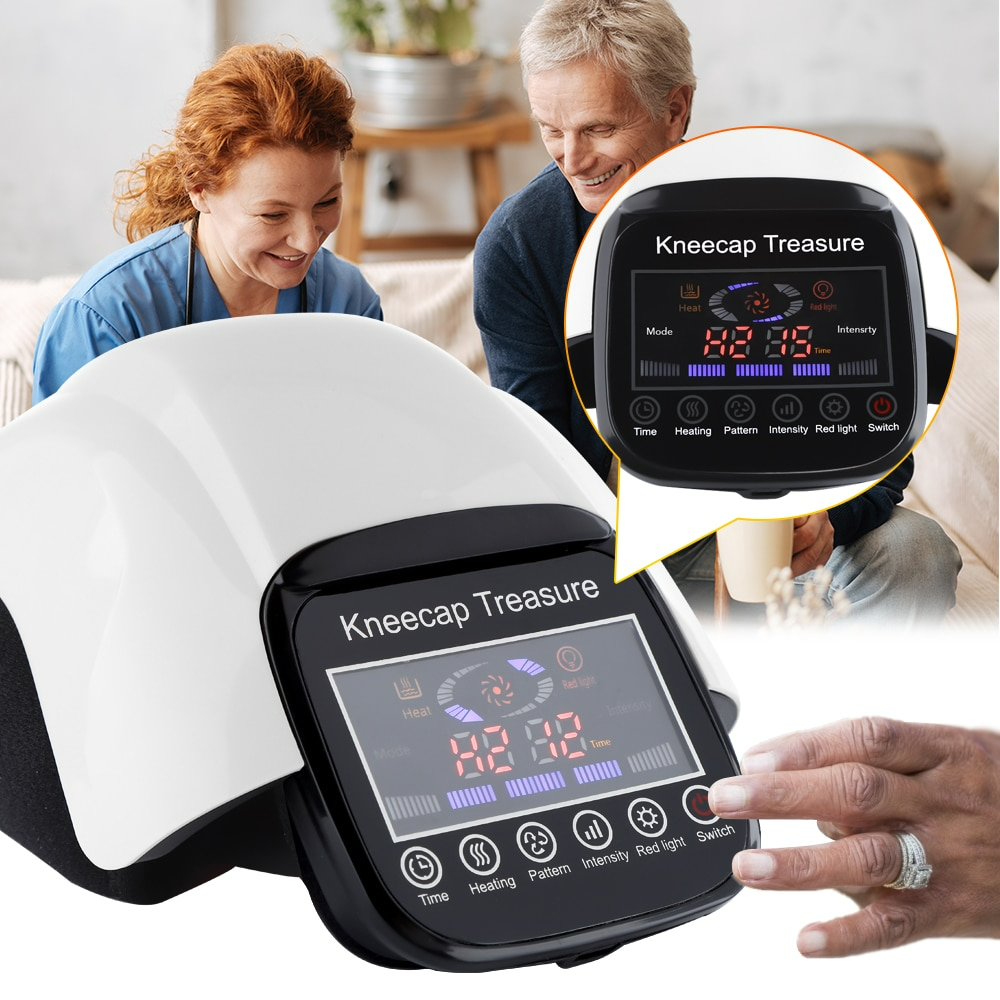 Electric Heated Knee Massager with Heat, Air Compression & Vibration