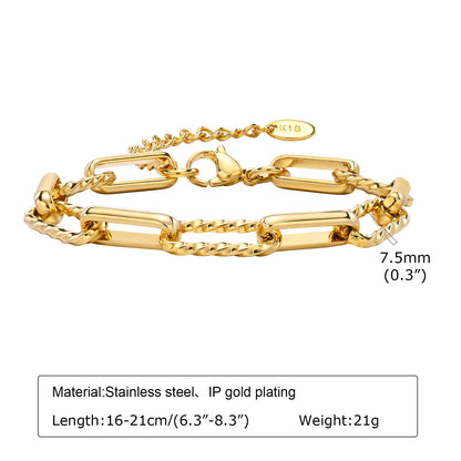 Gold Plated Chunky Chain Bracelet - additional view 27