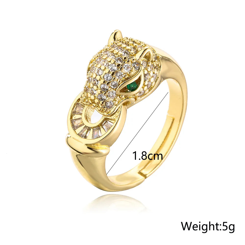 CZ Leopard Head Open Ring - additional view 21