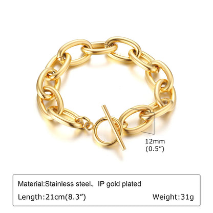 Gold Plated Chunky Chain Bracelet - additional view 16