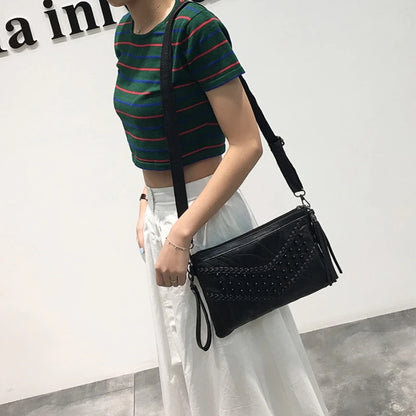 Tassel Crossbody Bag - in use